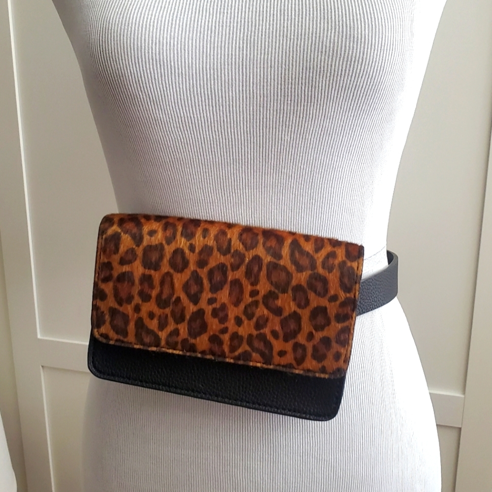 Barney's New York Animal Print Belt Bag